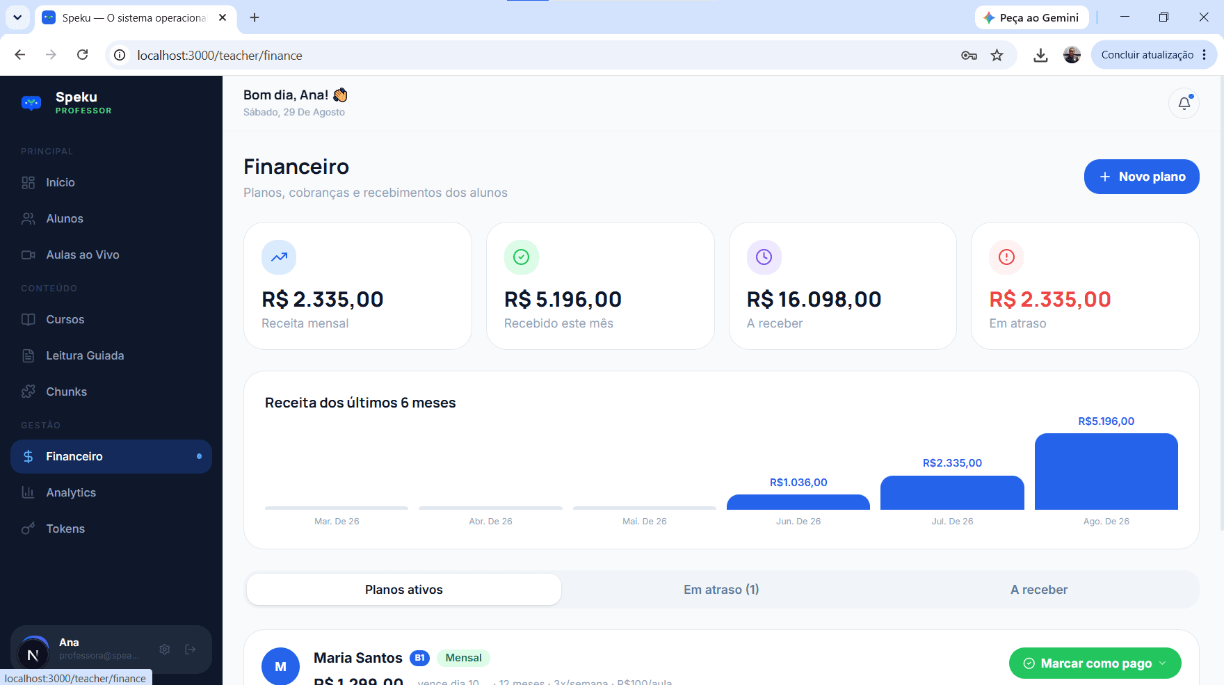 Financeiro do Speaku